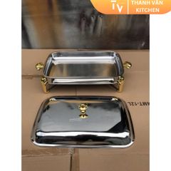Khay Inox Sang Trọng Hấp Cá & Hải Sản - Dụng Cụ Nhà Bếp Cao Cấp TVKITCHEN 2.9L, Phù Hợp Nhà Hàng và Khách Sạn (TV105)