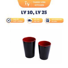 Ly nhựa Melamine 240ml và 340ml - Bộ ly màu trắng, đỏ đen, đen cho nhà bếp - Đồ gia dụng chất lượng cao, kiểu dáng hiện đại (TV814)