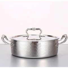 Nồi inox 3 lớp vân búa - Dùng cho bếp từ, bếp cảm ứng - Đồ gia dụng nhà bếp chất lượng cao từ TVKITCHEN (TV331)