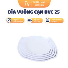 Dĩa Vuông Cạn Melamine DVC 25 (18.6cm) - Đồ Gia Dụng Nhà Bếp Đẹp, Chất Lượng Cao và Tiện Lợi (TV902)