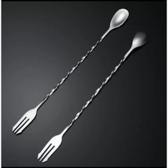 Muỗng Bar Xoắn 2 Đầu Inox Cao Cấp An Toàn Không Gỉ - Dụng Cụ Pha Chế Chuyên Nghiệp Cho Nhà Bếp (TV389)