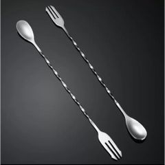 Muỗng Bar Xoắn 2 Đầu Inox Cao Cấp An Toàn Không Gỉ - Dụng Cụ Pha Chế Chuyên Nghiệp Cho Nhà Bếp (TV389)