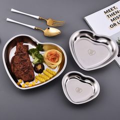 Dĩa Hình Trái Tim Vàng Bạc - Đồ Gia Dụng Nhà Bếp Thức Ăn, Tráng Miệng Sang Trọng cho Mọi Dịp (TV79)