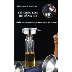 Phễu Rót Chất Lỏng Inox Đa Năng Không Gỉ Kích Thước Khác Nhau Có Quai Treo Tiện Dụng P210 - Dụng Cụ Bếp Thực Dụng (TV363)