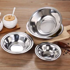 Thau inox 304 nhiều kích thước loại dày đựng thực phẩm, rửa rau củ, thau inox nhà bếp 10 kích thước (TV351)