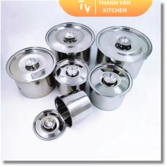 Bộ Thố Đựng Gia Vị Inox Có Nắp Đậy - Thố Đựng Thức Ăn Chuyên Dụng Cho Bếp Gia Đình, Đủ Kích Cỡ 0.8L Đến 4.5L (TV48)
