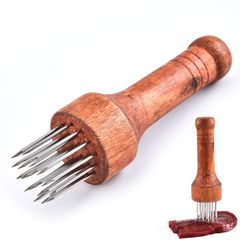Cây Xăm Thịt Inox Cán Gỗ - Dụng Cụ Dần Thịt Làm Mềm Thịt Dễ Thấm Gia Vị - Đồ Gia Dụng Nhà Bếp TVKITCHEN (TV667)