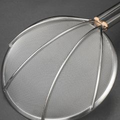 Vợt Trụng Đồ Ăn Inox Cán Gỗ - Dùng Cho Hủ Tiếu, Bún, Phở, Miến Thích Hợp Cho Bếp và Quán Ăn (26-30cm) (TV337)
