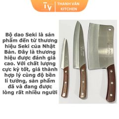 Bộ Dao Seki Nhật Bản Cao Cấp - Bộ Đồ Bếp Thép Không Gỉ, Sắc Bén, Thiết Kế Đẹp Có Kéo Cắt Gà - Hàng Nội Địa Chất Lượng Cao (TV139)