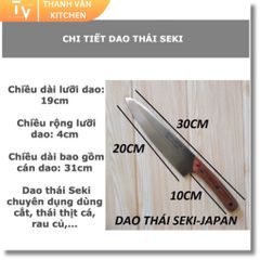 Bộ Dao Seki Nhật Bản Cao Cấp - Bộ Đồ Bếp Thép Không Gỉ, Sắc Bén, Thiết Kế Đẹp Có Kéo Cắt Gà - Hàng Nội Địa Chất Lượng Cao (TV139)