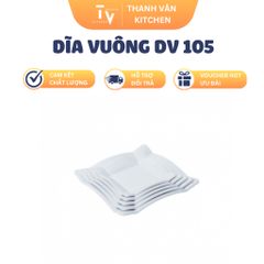 Dĩa Vuông Nhựa Melamine DV 105 - Kích thước 15.8 x 15.8 cm - Đồ Gia Dụng Nhà Bếp Chất Lượng Cao (TV895)