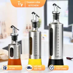 Chai Đựng Dầu Ô Liu Thủy Tinh 500ml & 300ml - Thiết Kế Chống Tràn Tiện Lợi Cho Bếp - Dụng Cụ Gia Dụng Độc Đáo (TV100)