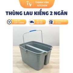 Thùng Lau Kiếng 2 Ngăn B-041 - Dụng Cụ Gia Dụng Nhà Bếp, Nhựa Cao Cấp, Dung Tích 22L, Tiện Lợi và Đẹp Mắt (TV692)