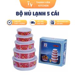 Bộ Hủ Lạnh 5 Cái - Set Đồ Dùng Nhà Bếp Nhựa PP Chất Lượng Cao, Tiện Lợi và An Toàn Cho Thực Phẩm (TV712)