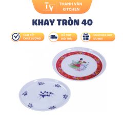 Khay Tròn Bằng Nhựa 33cm - Khay Đựng Thức Ăn Đa Năng, Dụng Cụ Nhà Bếp Tiện Lợi cho Gia Đình (TV1023)