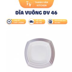 Dĩa Vuông Melamine DV 46 - Đồ Gia Dụng Nhà Bếp Chất Lượng Cao 21x21cm - Phụ Kiện Nấu Ăn Tiện Lợi (TV892)