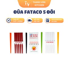 Đũa FATACO Cao Cấp 5 Đôi - Dụng Cụ Nhà Bếp Chính Hãng 22.5cm - Tiện Ích Nấu Nướng Mỗi Ngày (TV917)