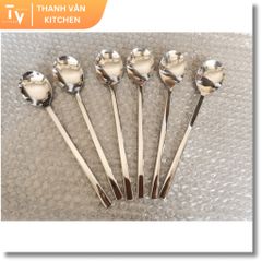 Muỗng Soup Cán Dài Inox Cao Cấp 21cm - Thiết Kế Sang Trọng Kiểu Hàn Quốc cho Gia Đình và Nhà Hàng (TV127)