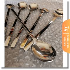 Muỗng Soup Cán Dài Inox Cao Cấp 21cm - Thiết Kế Sang Trọng Kiểu Hàn Quốc cho Gia Đình và Nhà Hàng (TV127)