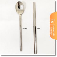 Muỗng Soup Cán Dài Inox Cao Cấp 21cm - Thiết Kế Sang Trọng Kiểu Hàn Quốc cho Gia Đình và Nhà Hàng (TV127)