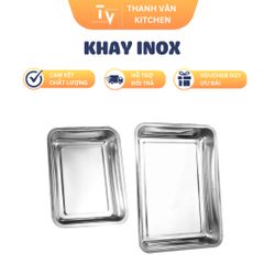 Khay Hấp Inox Chữ Nhật 27x20cm - Đồ Gia Dụng Tiện Ích Cho Nhà Bếp, Chất Liệu Inox Chính Hãng