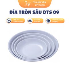 Dĩa Tròn Sâu Nhựa Melamine DTS 09 Ø 26.8 x 4.2 cm - Đồ Gia Dụng Nhà Bếp Chất Lượng Cao, Tiện Lợi Cho Mọi Gia Đình (TV886)