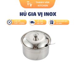 Hủ đựng gia vị inox có nắp - Thố đựng gia vị tiện dụng cho nhà bếp, chất liệu inox không gỉ, đa dạng kích thước (TV508)