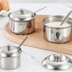 Hủ đựng gia vị inox có nắp - Thố đựng gia vị tiện dụng cho nhà bếp, chất liệu inox không gỉ, đa dạng kích thước (TV508)