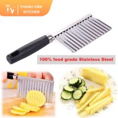 Dao Thái Lưỡi Gọn Sóng Inox Cán Nhựa Chống Trơn Cắt Rau Củ Tạo Kiểu - Đồ Gia Dụng Nhà Bếp Thông Minh (TV62)