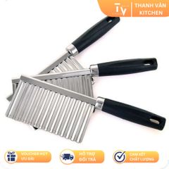 Dao Thái Lưỡi Gọn Sóng Inox Cán Nhựa Chống Trơn Cắt Rau Củ Tạo Kiểu - Đồ Gia Dụng Nhà Bếp Thông Minh (TV62)