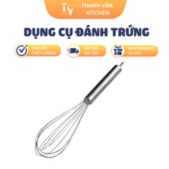 Phới Lồng Đánh Trứng INOX 304 Cao Cấp - Dụng Cụ Khuấy Bột, Đánh Kem Cho Nhà Bếp, Thiết Kế Tiện Dụng, Giúp Bếp Gọn Gàng (TV264)