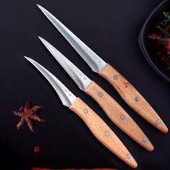 Bộ 3 Dao Tỉa Trái Cây Cán Gỗ - Dao Tỉa Rau Quả Đa Năng Dễ Sử Dụng DK3 - Dụng Cụ Nhà Bếp Thông Minh (TV670)