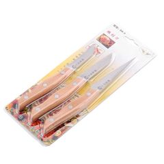 Bộ 3 Dao Tỉa Trái Cây Cán Gỗ - Dao Tỉa Rau Quả Đa Năng Dễ Sử Dụng DK3 - Dụng Cụ Nhà Bếp Thông Minh (TV670)