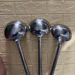 Vá Thợ Cán Inox Cao Cấp 8cm-10cm-12cm - Dụng Cụ Nấu Ăn Chất Lượng - Thương Hiệu BẾP TV, Thép Không Gỉ, Tiện Lợi Cho Nhà Bếp (TV388)