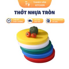 Thớt Nhựa Tròn Dày 40cm Đa Màu Cho Nhà Bếp - An Toàn và Chắc Chắn, Dụng Cụ Nấu Nướng Chất Lượng Cao (TV655)