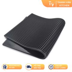Tấm Lót Quầy Bar Pha Chế Chống Tràn Cao Su Đen - Thảm Để Ly Trà Chống Đổ Tràn, Dễ Dàng Vệ Sinh, Tiện Lợi Cho Bàn Bar (TV183)