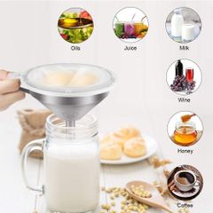 Phễu inox miệng rộng Z3 - Dụng cụ chiết chất lỏng và dầu ăn tiện lợi cho nhà bếp, sản phẩm gia dụng chất lượng cao (TV369)
