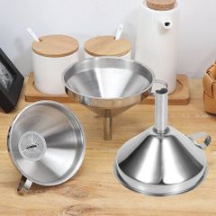 Phễu inox miệng rộng Z3 - Dụng cụ chiết chất lỏng và dầu ăn tiện lợi cho nhà bếp, sản phẩm gia dụng chất lượng cao (TV369)