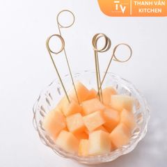 Bộ 100 Cây Ghim Tre Trang Trí Màu Sắc Ngẫu Nhiên - Xiên Trái Cây Thông Minh cho Đồ Uống và Món Ăn Tiện Lợi (TV102)
