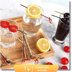 Bộ 100 Cây Ghim Tre Trang Trí Màu Sắc Ngẫu Nhiên - Xiên Trái Cây Thông Minh cho Đồ Uống và Món Ăn Tiện Lợi (TV102)