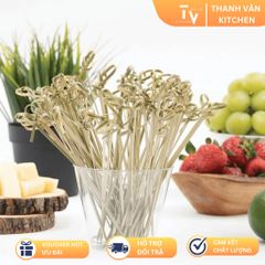 Bộ 100 Cây Ghim Tre Trang Trí Màu Sắc Ngẫu Nhiên - Xiên Trái Cây Thông Minh cho Đồ Uống và Món Ăn Tiện Lợi (TV102)
