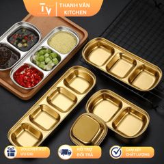 Khay Đựng Gia Vị Sốt Chấm Inox Cao Cấp 1-4 Ngăn - Thiết Kế Tiện Dụng Cho Bữa Tiệc BBQ và Gia Đình (TV72)