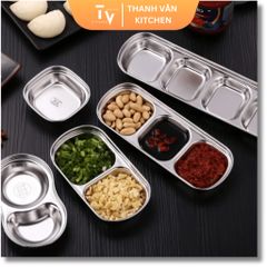 Khay Đựng Gia Vị Sốt Chấm Inox Cao Cấp 1-4 Ngăn - Thiết Kế Tiện Dụng Cho Bữa Tiệc BBQ và Gia Đình (TV72)