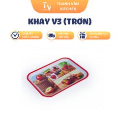 Khay Đựng Thức Ăn V3 (Trơn) TVKITCHEN - Dụng Cụ Gia Dụng Nhà Bếp Chất Lượng Cao, 27x20cm, Tiện Lợi và Đẹp Mắt (TV1029)