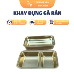 Khay Đựng Gà Rán và Khoai Tây Chiên Inox 304 - Dụng Cụ Nhà Bếp Đa Năng Chất Lượng Cao, Kích Thước Tiện Lợi 19x11x4cm (TV133)