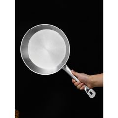 Chảo Inox Có Quai 2 Đáy - Chảo Chiên Cách Nhiệt Chất Liệu Inox Bền Đẹp, Dụng Cụ Bếp Đa Năng 18-32cm (TV26)