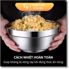 Tô Chén Bát INOX 2 Lớp Cách Nhiệt BOJIN Sang Trọng - Dụng Cụ Tiện Ích Cho Gia Đình và Quà Tặng Ý Nghĩa (TV189)