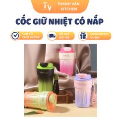 Cốc Giữ Nhiệt Inox 316 420ml Có Nắp Đo Nhiệt Độ & Quai Xách Dễ Thương - Đồ Gia Dụng Nhà Bếp TVKITCHEN (TV111)