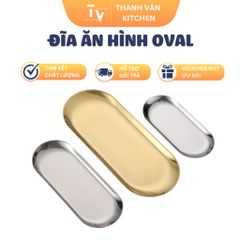Dĩa ăn hình oval sang trọng không gỉ - Dĩa Hàn Quốc hình hạt xoài đa dạng kích thước cho bữa tiệc hoàn hảo (TV525)