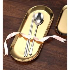 Dĩa ăn hình oval sang trọng không gỉ - Dĩa Hàn Quốc hình hạt xoài đa dạng kích thước cho bữa tiệc hoàn hảo (TV525)